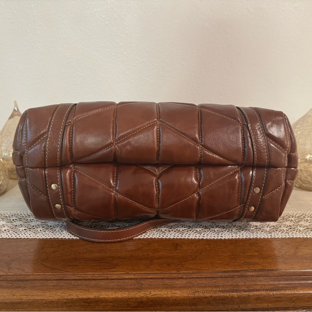 🔥New With Tags!! Beautiful Patricia Nash new Brown Italian  Leather Tote Bag🔥 - Picture 8 of 9